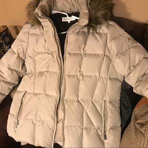 🌹Calvin Klein Puffer Coat w/ faux fur hood Sz 1X